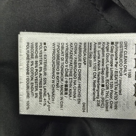 GAP Varsity Classic G 1969 Black Wool Leather Sleeve Letterman Jacket Mens M - Picture 9 of 15